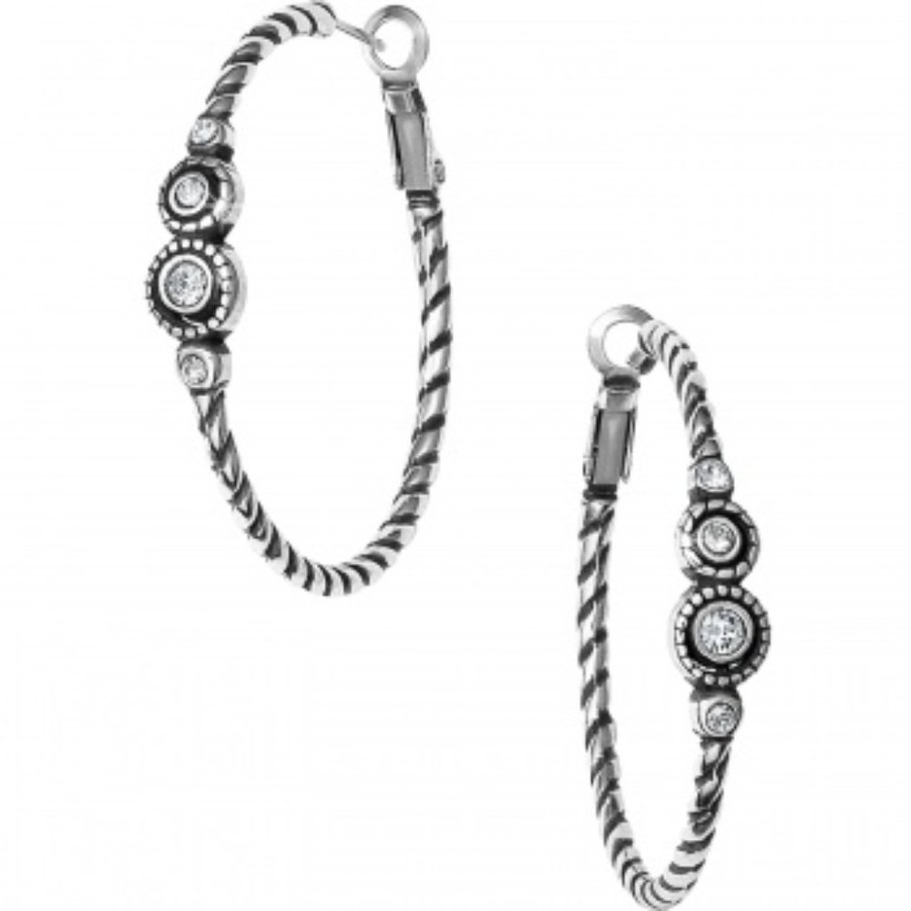 Brighton Silver Halo Hoop Earrings
